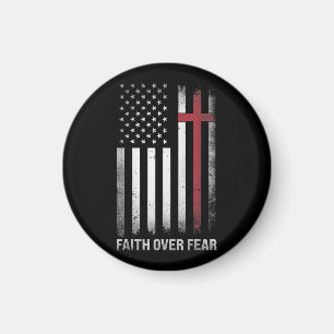 Aimant Christian US USA Drapeau américain Christ Faith su