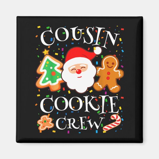 Aimant Christmas 2025 Cousin Cookie Baking Crew Squad Fam (Devant)