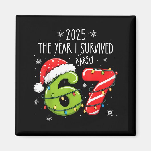 Aimant Christmas 2025 The Year I Barely Survived Six Seve (Devant)