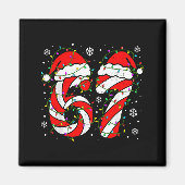 Aimant Christmas 67 Candy Cane Six Seven Meme Lights Sant (Devant)