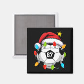 Aimant Christmas 67 Meme Soccer Ball Santa Hat Funny Xmas (Recto/Verso)