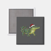 Aimant Christmas Alligator Holiday Reptile Funny Festive  (Recto/Verso)