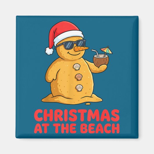 Aimant Christmas At The Beach Shirt Funny Sandman Trocal (Devant)