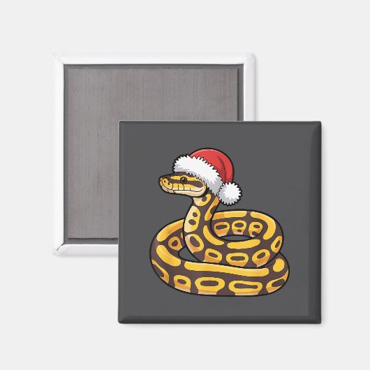 Aimant Christmas Ball Python Ugly Xmas Sweater Snake Love (Recto/Verso)