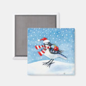 Aimant Christmas Blue Jay (Recto/Verso)
