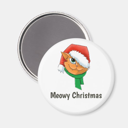 Aimant Christmas Cat (Recto/Verso)
