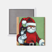 Aimant Christmas Cat (Recto/Verso)