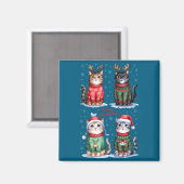 Aimant Christmas Cats _ Merry Christmas Cats Graphic  (Recto/Verso)