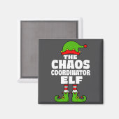 Aimant Christmas Chaos Coordinator Elf Funny Xmas Holiday (Recto/Verso)
