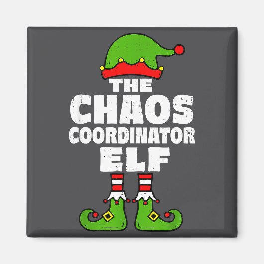 Aimant Christmas Chaos Coordinator Elf Funny Xmas Holiday (Devant)