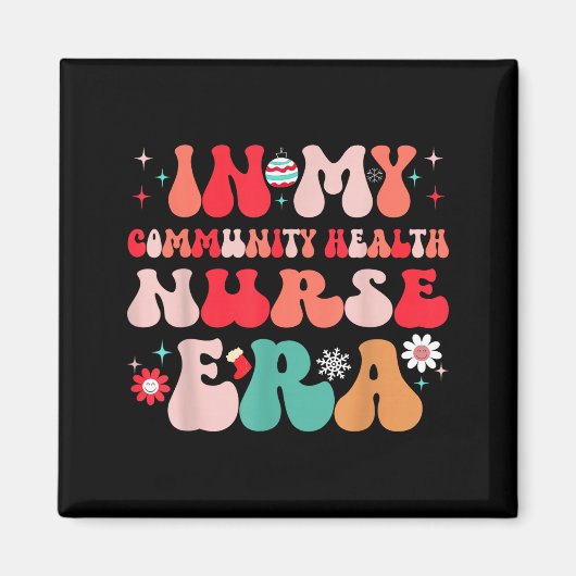 Aimant Christmas Community Health Nurse Present For Funny (Devant)