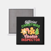 Aimant Christmas Cookie Inspector Dad  (Recto/Verso)