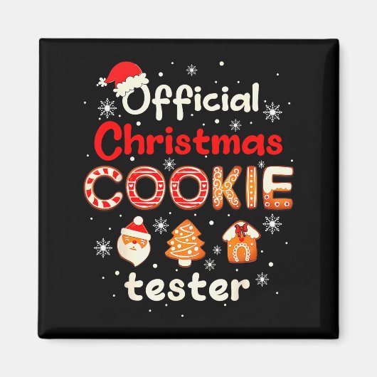 Aimant Christmas Cookie Tester Taster Baking Crew Toddler (Devant)