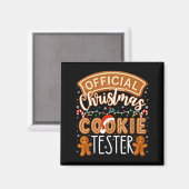 Aimant Christmas Cookie Tester Taster Funny Family Baking (Recto/Verso)