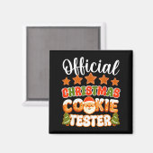 Aimant Christmas Cookie Tester Taster Funny Family Baking (Recto/Verso)