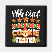 Aimant Christmas Cookie Tester Taster Funny Family Baking (Devant)
