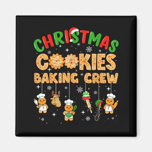 Aimant Christmas Cookies Baking Crew Funny Cookie Family (Devant)