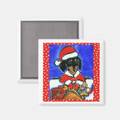 Aimant Christmas Dachshund (Recto/Verso)