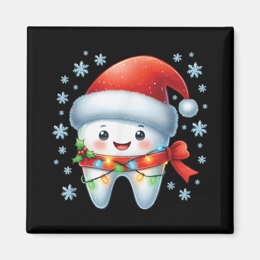 Aimant Christmas Dentist Dental Istant Santa Hat Xmas T S (Devant)