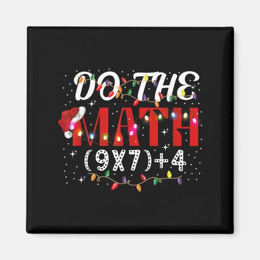 Aimant Christmas Funny Do The Math Meme (9x7)+4 Gift Lear (Devant)