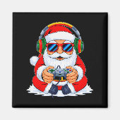 Aimant Christmas Gamer Boys Video Game Funny Santa Xmas S (Devant)