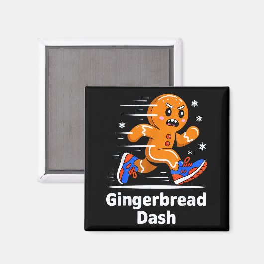 Aimant Christmas Gingerbread Dash Running Runner Xmas Mar (Recto/Verso)