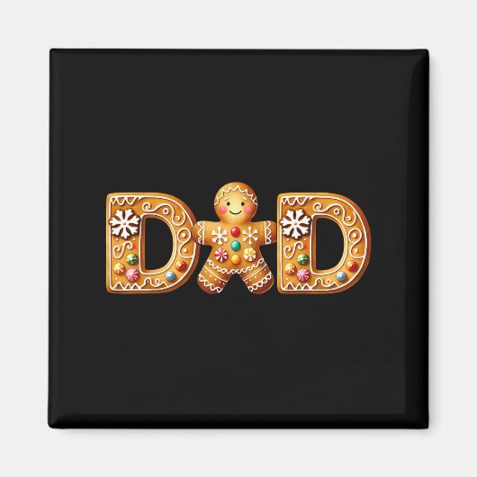 Aimant Christmas Gingerbread Matching Family Party Xmas P (Devant)