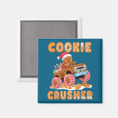 Aimant Christmas Gingerbread Pajamas Cookie Crusher Monst (Recto/Verso)