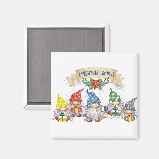 Aimant Christmas Gnomes (Recto/Verso)