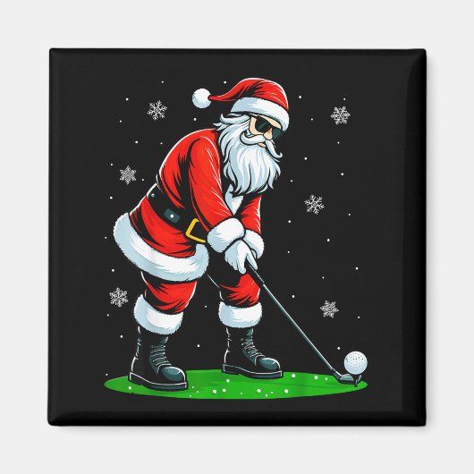 Aimant Christmas Golf Santa Golfer Xmas Funny Christmas G (Devant)