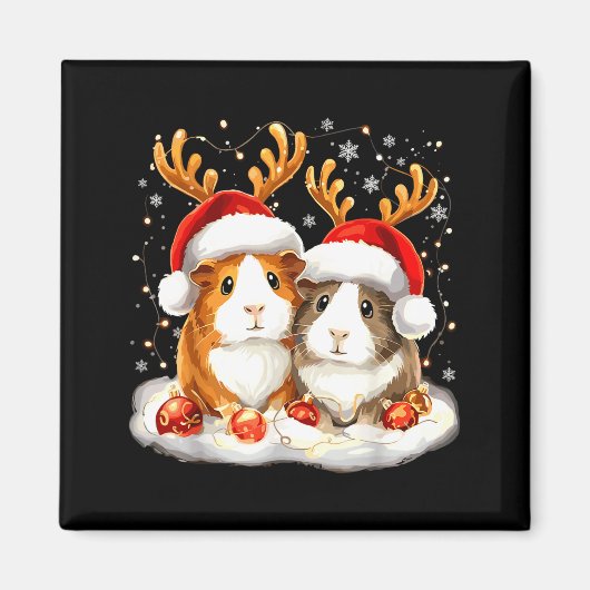 Aimant Christmas Guinea G Reindeer Xmas  (Devant)