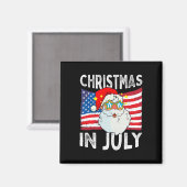 Aimant Christmas In July Retro Hipster Funny Santa Men Wo (Recto/Verso)