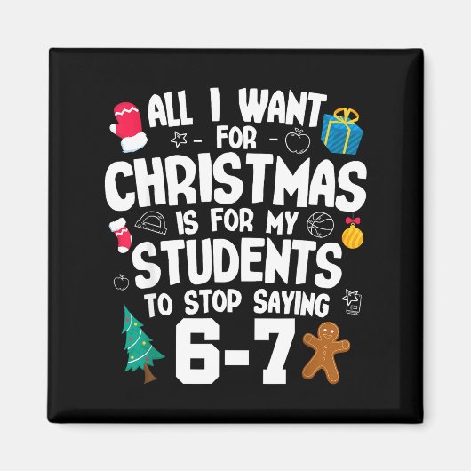Aimant Christmas Is My Students To Stop Saying 67 _ Aweso (Devant)