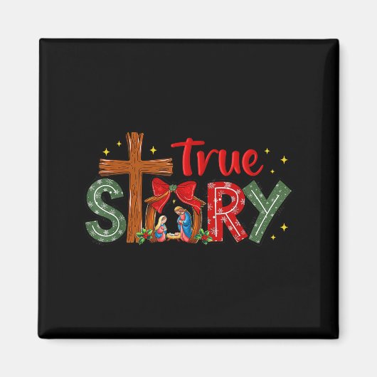 Aimant Christmas Jesus Cross Religious Christian Xmas Tru (Devant)