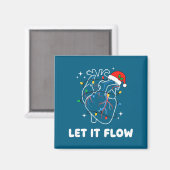 Aimant Christmas Let It Flow Cardiac Heart Funny Nurse Ho (Recto/Verso)