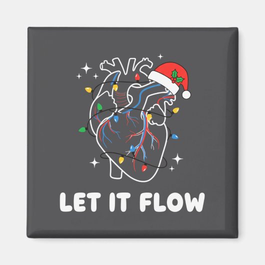 Aimant Christmas Let It Flow Cardiac Heart Funny Nurse Ho (Devant)