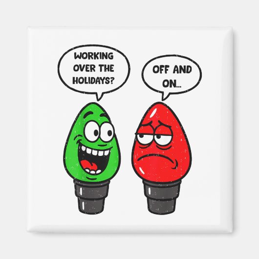 Aimant Christmas Lights Joke Light Bulb Working Off On Pu (Devant)