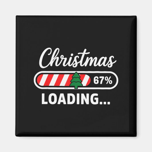 Aimant Christmas Loading 67% Funny 6 7 Meme Xmas Gen Alph (Devant)