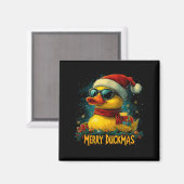 Aimant Christmas Merry Duckmas Funny Quackmas Pajama Duck (Recto/Verso)