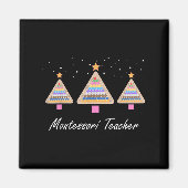 Aimant Christmas Montessori Teacher Xmas Tree Teaching Sc (Devant)