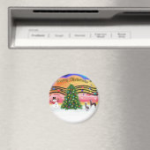 Aimant Christmas Music 2 - Chinese Crested (2 HL) (In Situ (Lave-vaisselle))