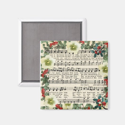 Aimant Christmas Music, Joy to the World, (Recto/Verso)