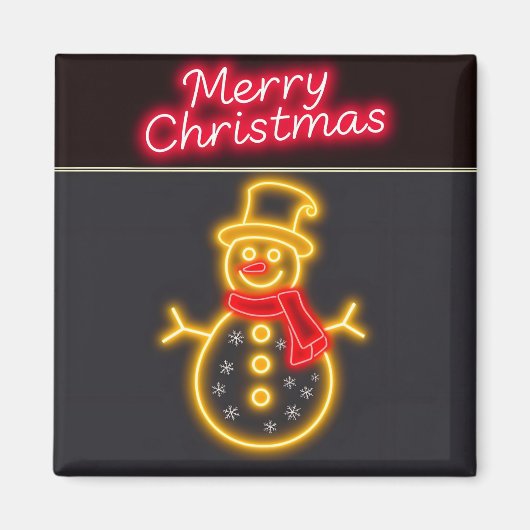 Aimant Christmas Neon Modern Holiday Collection (Devant)