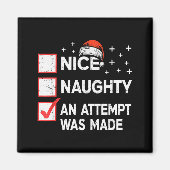 Aimant Christmas Nice Naughty An Attempt Was Made Xmas Li (Devant)