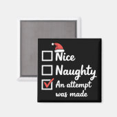 Aimant Christmas Nice Naughty Attempt Was Made Xmas (Recto/Verso)