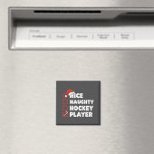 Aimant Christmas Nice Naughty Hockey Player List Santa Ch (In Situ (Lave-vaisselle))