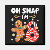 Aimant Christmas Oh Snap 8 Year Old Gingerbread Man 8th B (Devant)