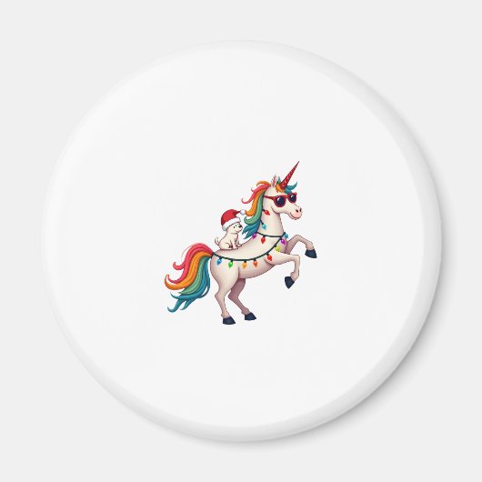 Aimant Christmas Poodle Unicorn Sunglasses Poodles Tank T (Devant)