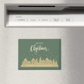 Aimant Christmas Retro Houses | Real Estate Personalized  (In Situ (Lave-vaisselle))