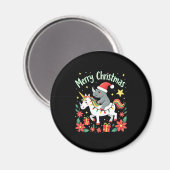 Aimant Christmas Rhino Merry Christmas Unicorn Rhino T-Sh (Recto/Verso)